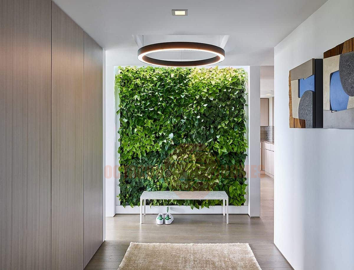 Interior design with plant wall frame installation in Templestowe