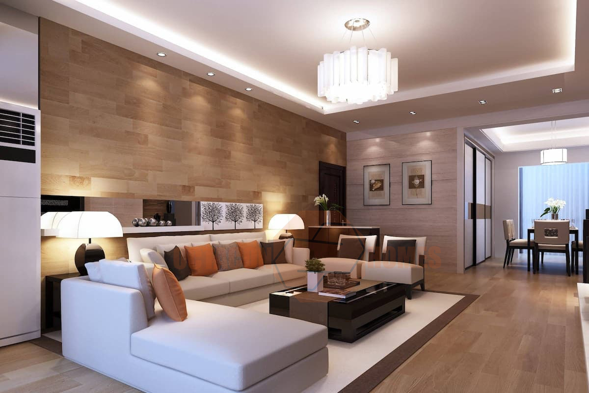 Living room flooring and wood wall installation in Templestowe