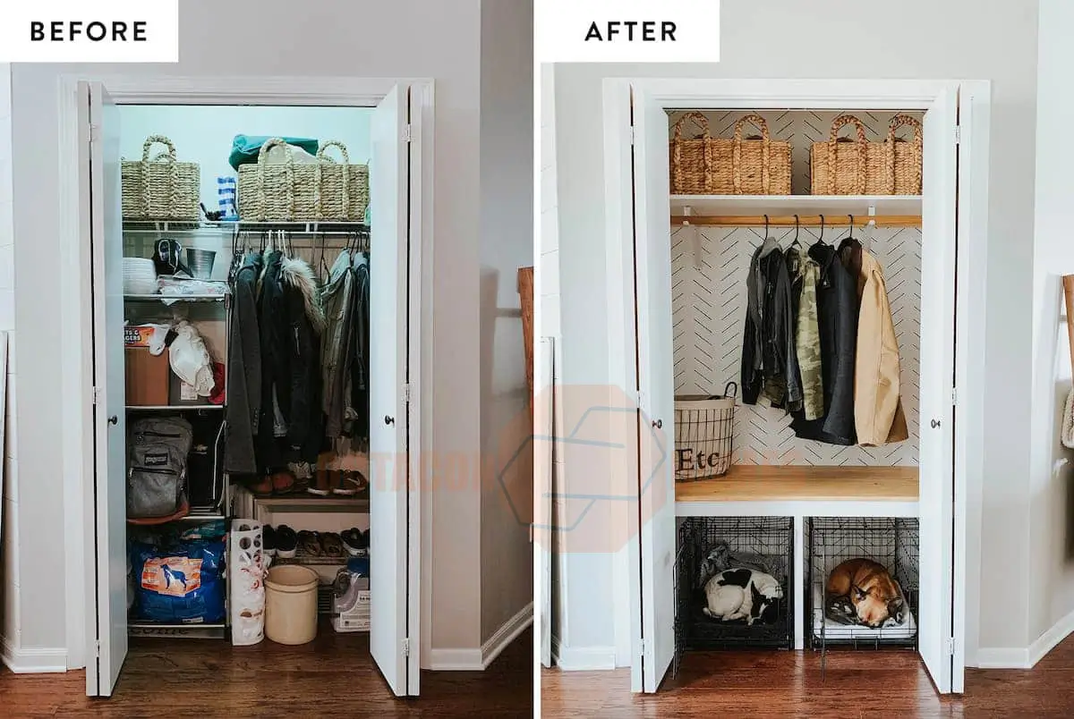 Walk-in wardrobe storage solutions in Templestowe renovation