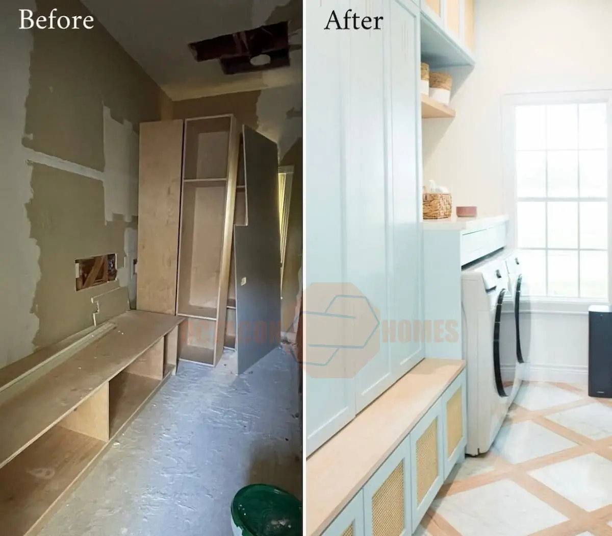 Laundry room renovation in Templestowe home