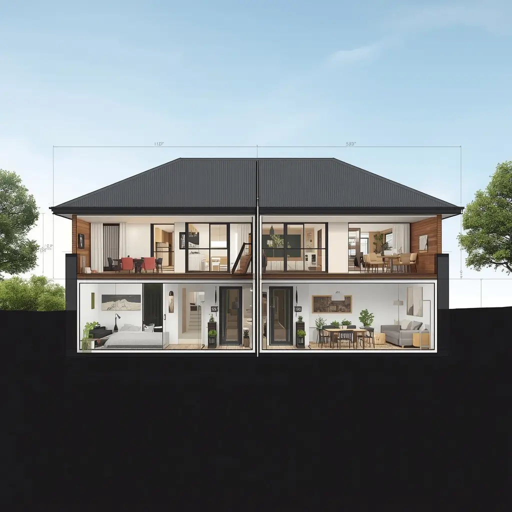 Dual Occupancy Builders 3D Render