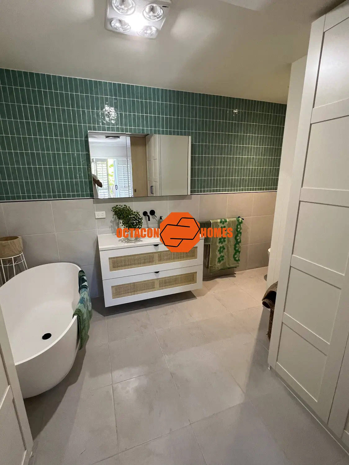 Complete bathroom remodel with custom storage - Glen Huntly renovation